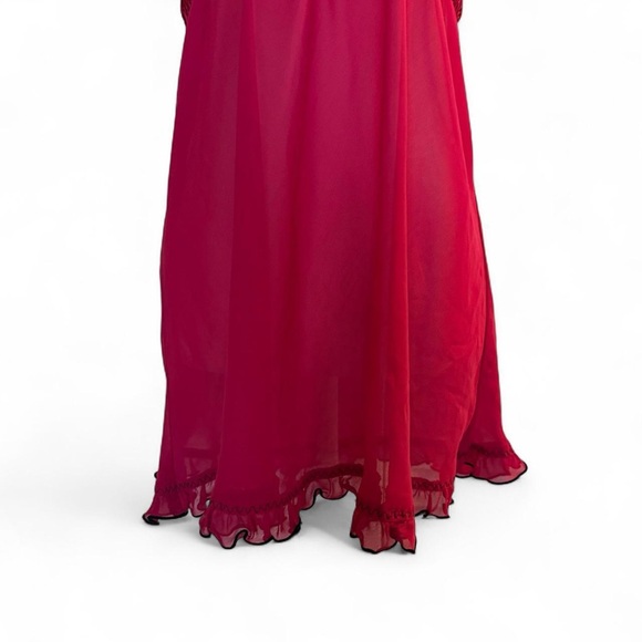 Secret Treasures Coquette Frilly Ruffled Babydoll Spaghetti Strap Top Slip Dress - Picture 2 of 7